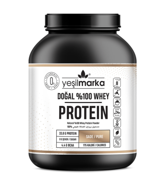 Natural unflavored whey protein powder from YeşilMarka 1540g