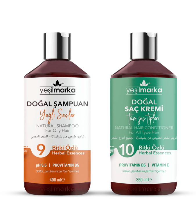 YeşilMarka hair care set(shampoo for oily hair-Conditioner for all hair types)