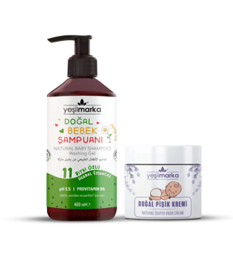 Set of Natural Baby Watermelon Shampoo and Diaper Rash Cream from YeşilMarka