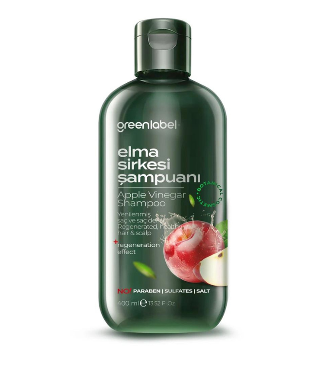 Rejuvenating and purifying shampoo with apple cider vinegar 400 ml - Greenlabel