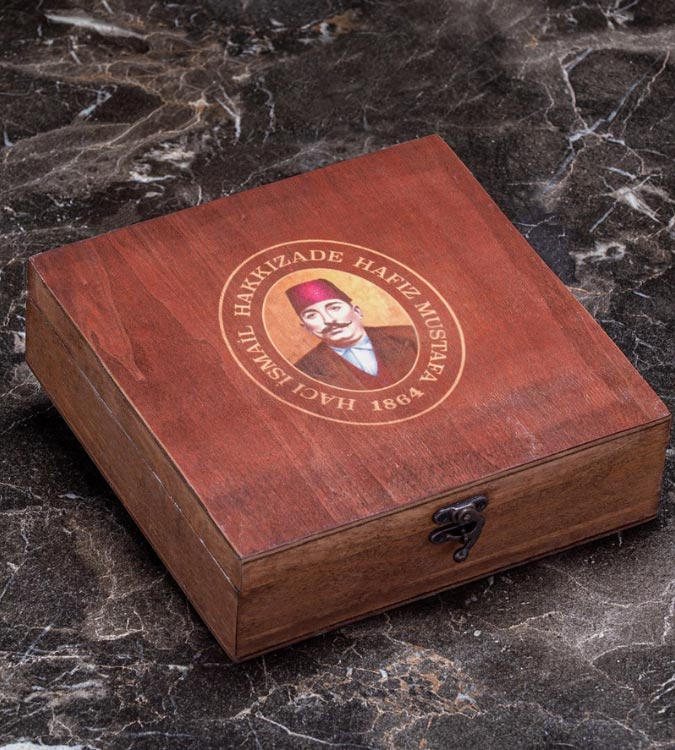 Mixed Turkish Delight - Brown Wooden Box - by Hafez Mustafa