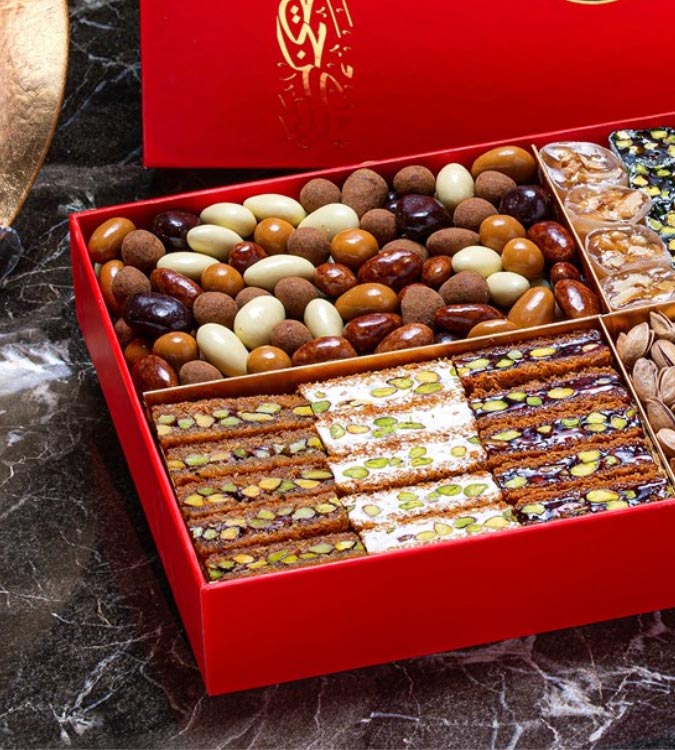 Premium Mixed Turkish Delight- Kadayef and salty pistachio - 1.7kg - by Hafiz Mustafa