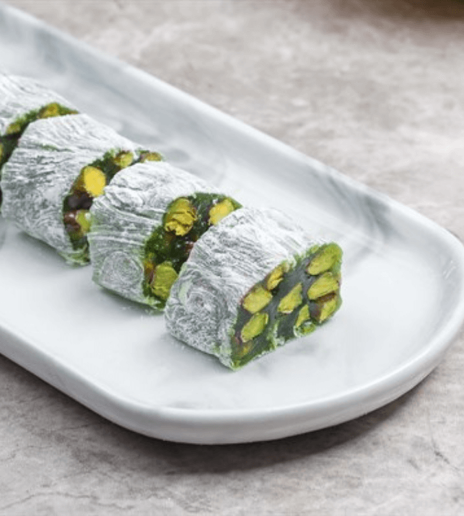 Kiwi Turkish Delight with Pistachio - 1 kg - by Hafiz Mustafa