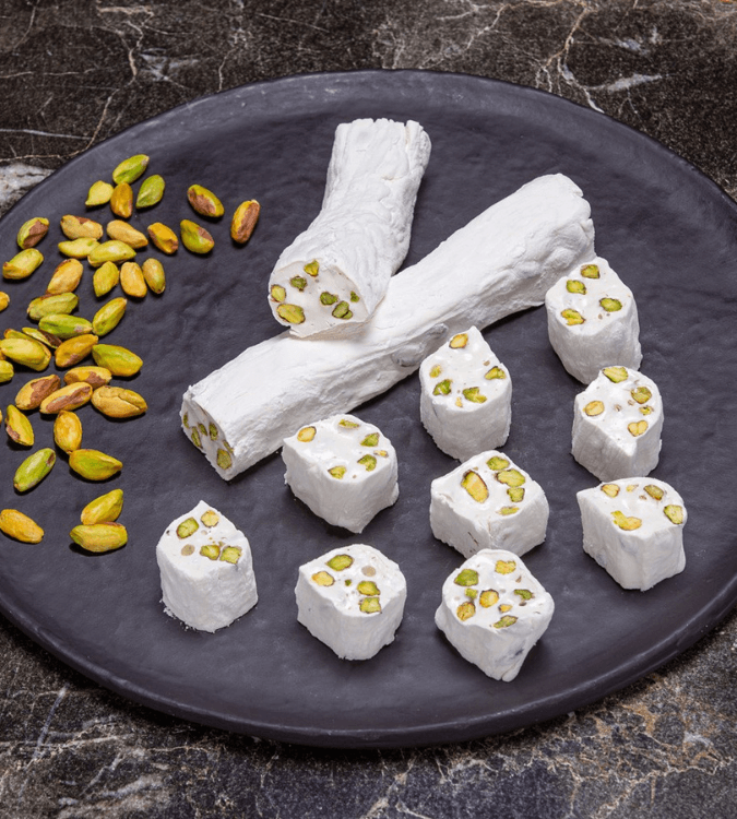 Milk Turkish Delight and Pistachio - 1kg - Hafiz Mustafa