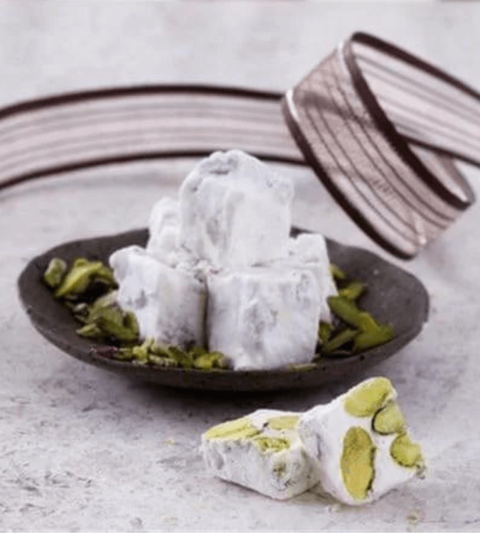 Turkish Delight with Milk and Pistachio - 1kg - by Hafiz Mustafa