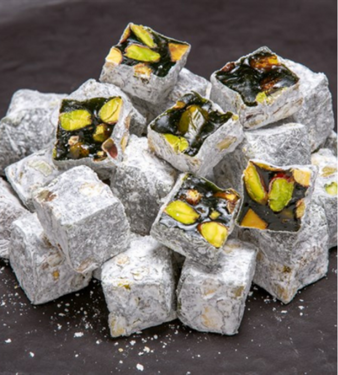 Double Pistachio Turkish Delight with Kiwi - 1 kg - by Hafiz Mustafa
