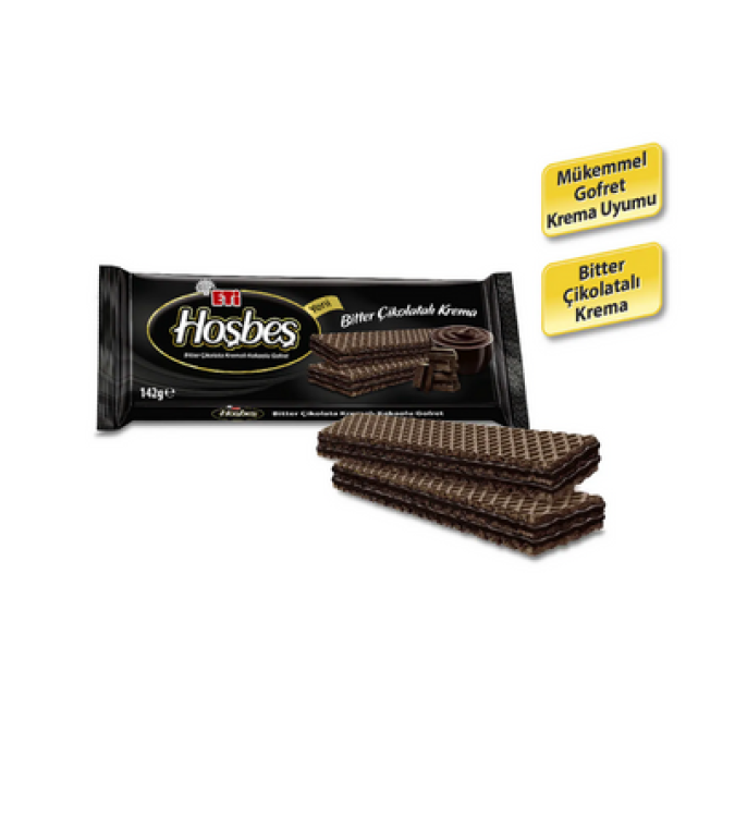 Eti Hoşbeş Wafer with Dark Chocolate Cream 142 gx 20 Pieces