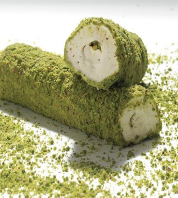 Turkish Delight Rolls with crushed Pistachio 500 gr