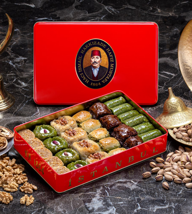 Pistachio Walnut Mixed Baklava - M Box 1.5 kg - by Hafiz Mustafa