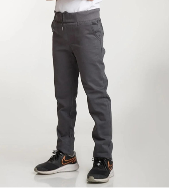 School Pants Lycra Fabric for Children with an Elastic Waist - Wild Flower