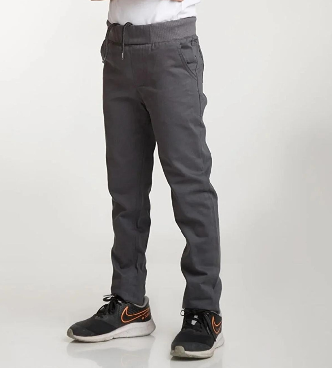 School Pants Lycra Fabric for Children with an Elastic Waist - Wild Flower