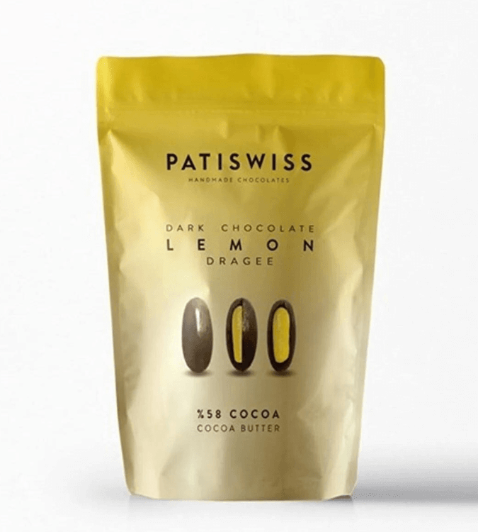 Lemon Dragee  with dark chocolate from Patiswiss - 80gr