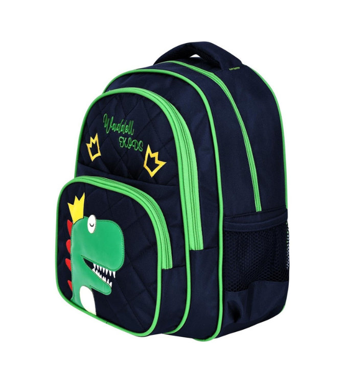 Basic education school bag with dinosaur lunch box