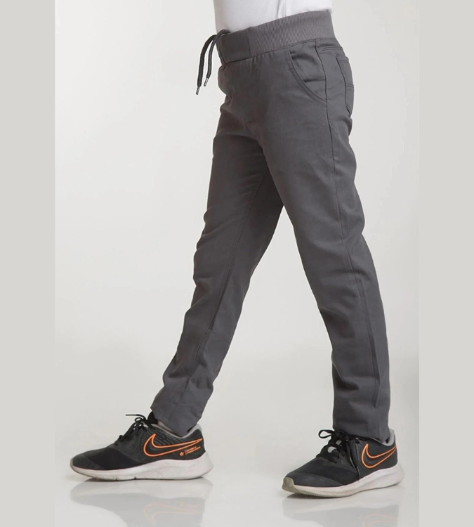 School Pants Lycra Fabric for Children with an Elastic Waist - Wild Flower