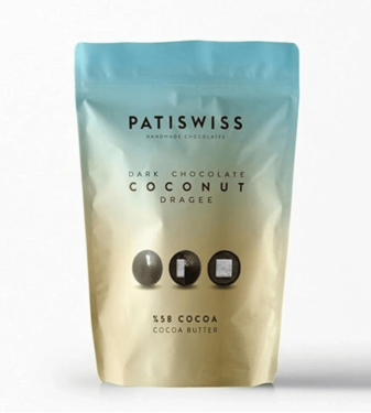 Coconut Dragee with Dark Chocolate from Patiswiss - 80gr